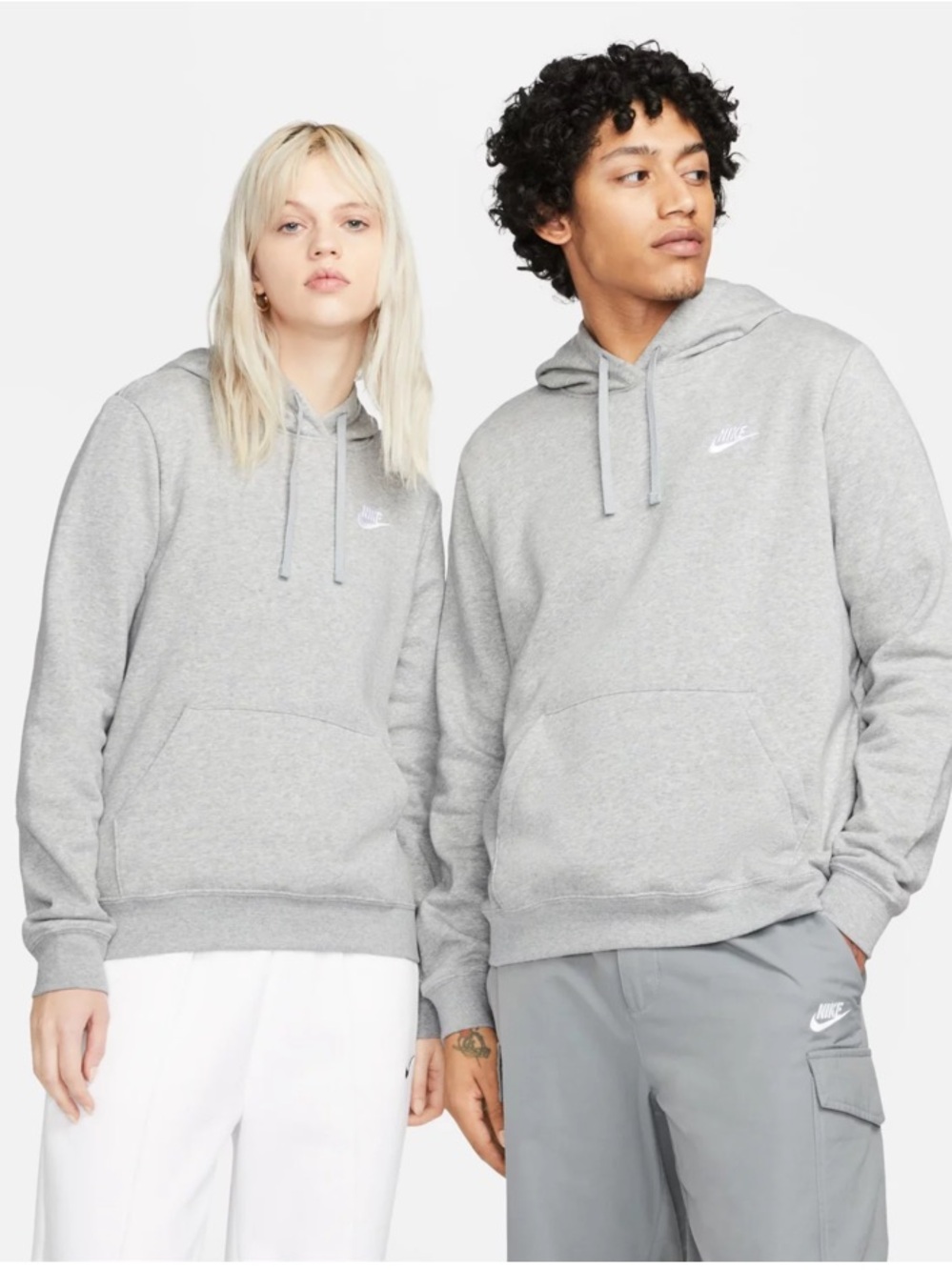 Nike Club Fleece Hoodie Sweatshirt | Dark Grey Heather